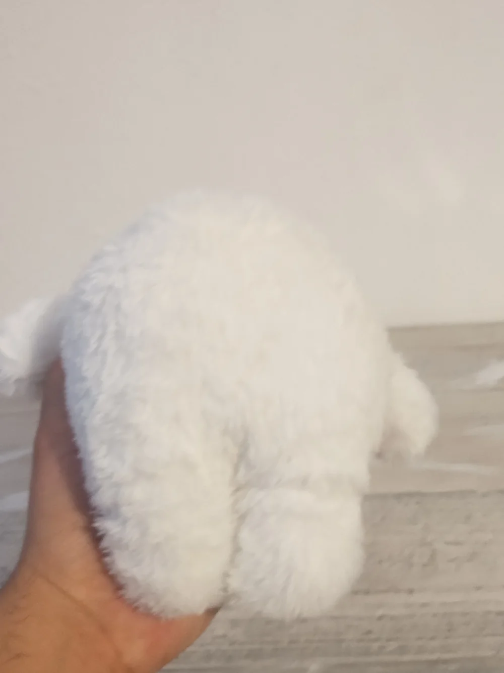 Cute White Bunny Rabbit Plush Stuffed Animal with Pink Bow